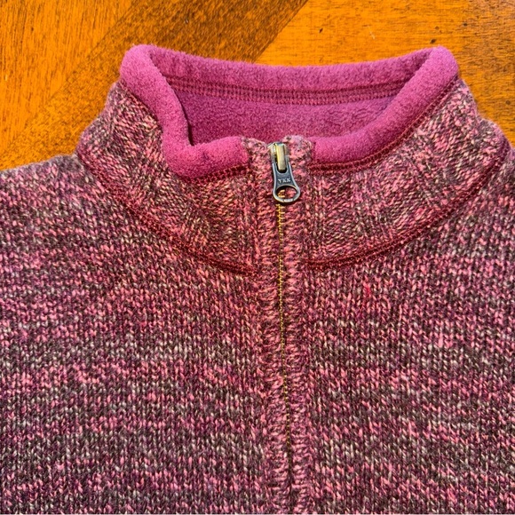 Woolrich women’s 1/4 zip mock neck pullover sweater purple pink size small - Picture 7 of 11